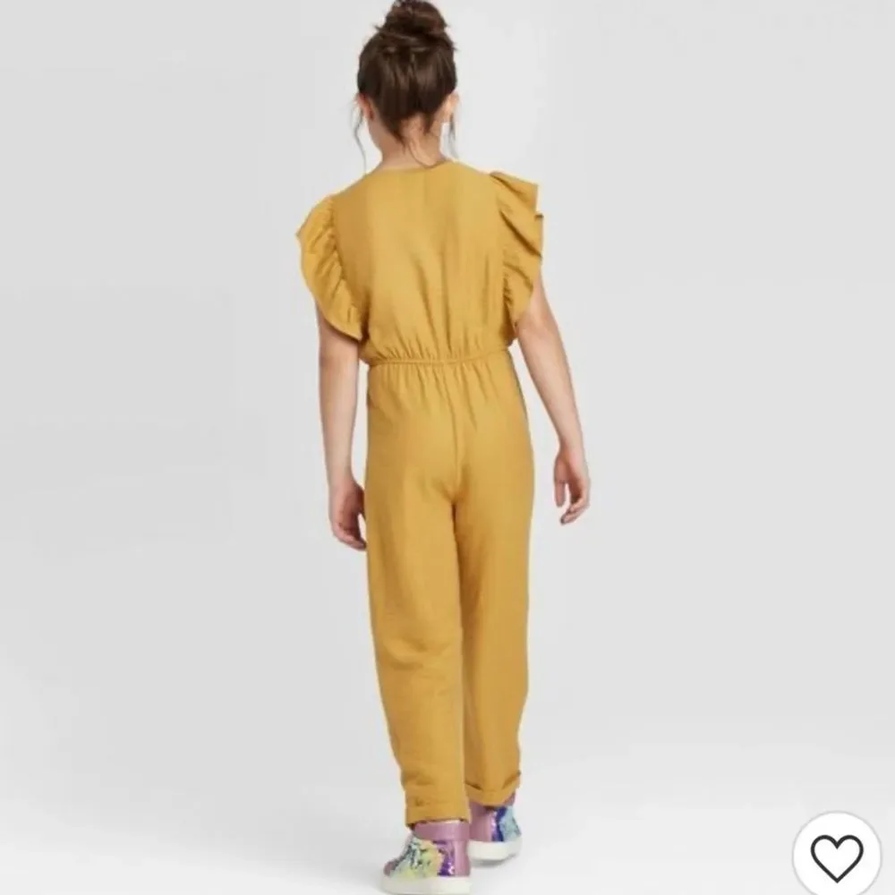 Art Class Tie Waist Button-Front Jumpsuit Small (6/6x)